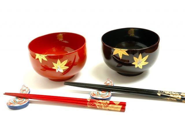 漆器と箸